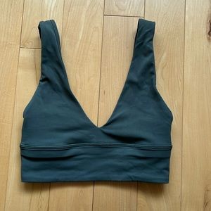 Lululemon Align V-Neck Bra, Size 2, Dark Forest